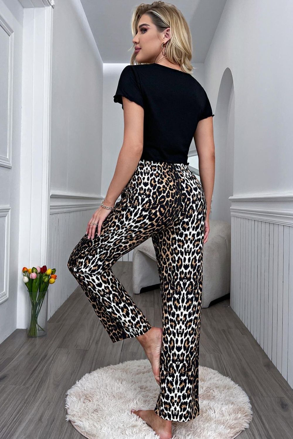 Cropped Top & Leopard Set