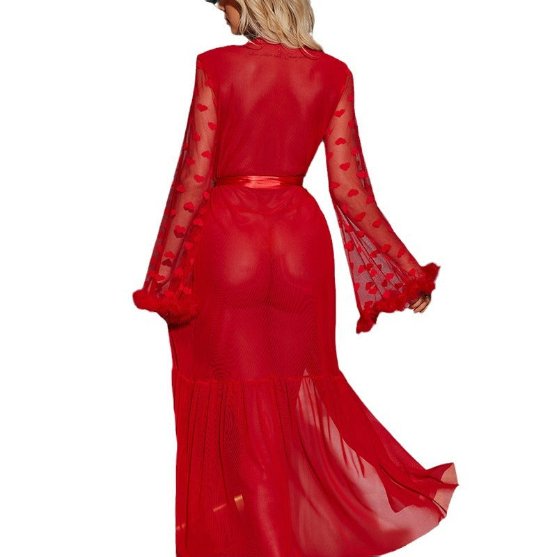 Heartfelt Elegance: The Chiffon Romance in Scarlet & Noir β₯π€β₯
