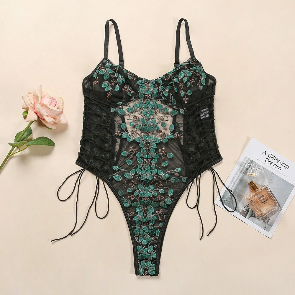 Petals & Lace Corset Bodysuit🌸💋