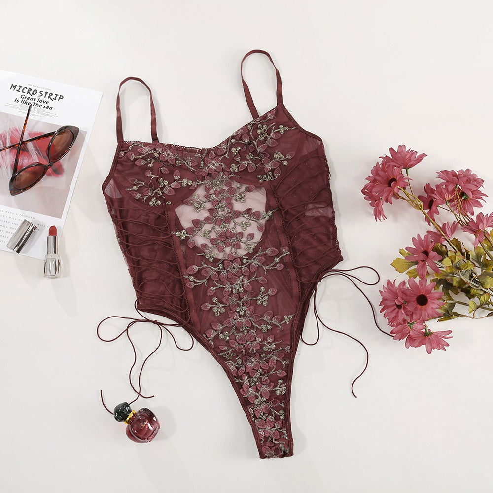 Petals & Lace Corset Bodysuit🌸💋