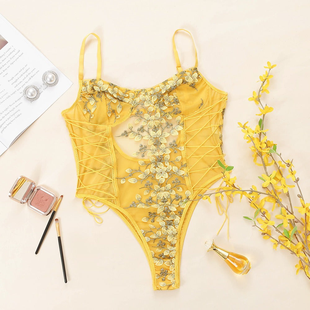 Petals & Lace Corset Bodysuit🌸💋