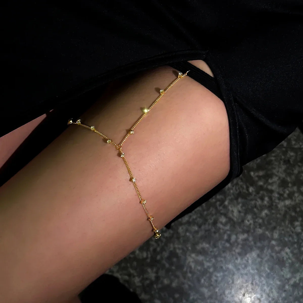 Sweet Temptations: A Romantic Rhinestone Thigh Charm