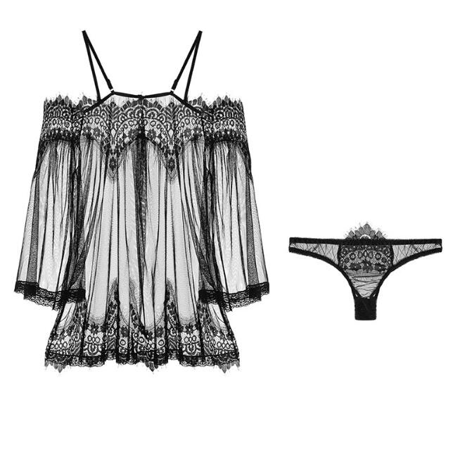 Enchanted Desire: The Lace Lingerie Ultimate Temptation Nighty & Panty Set