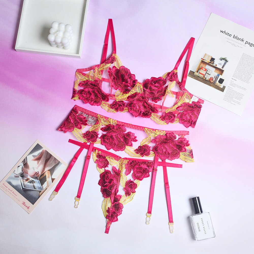 Blooming Rose Buds: Flirty 3-Piece Set 🌹🌹🌹