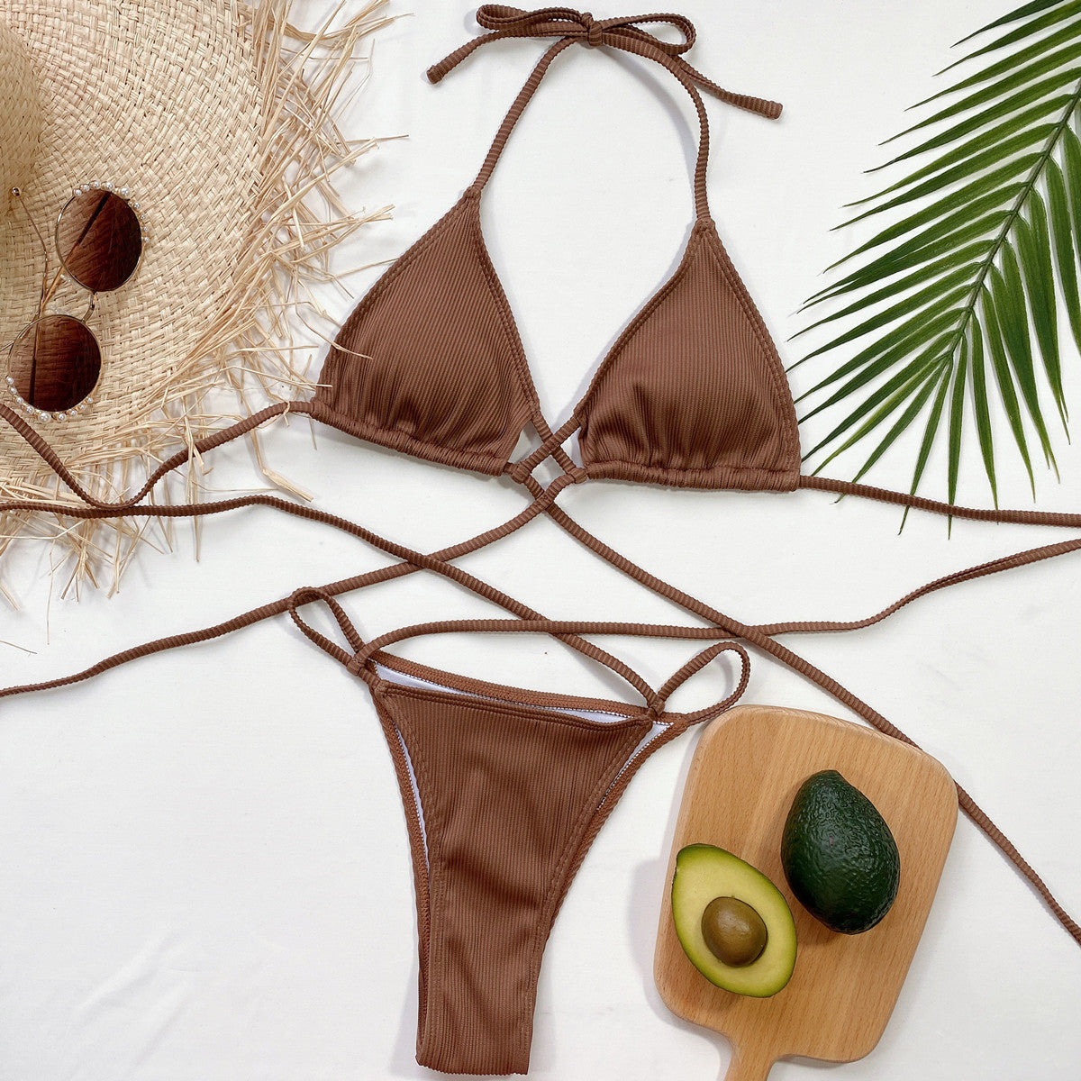 Ribbed for Desire: The Crisscross Bikini That Turns Up the Heat