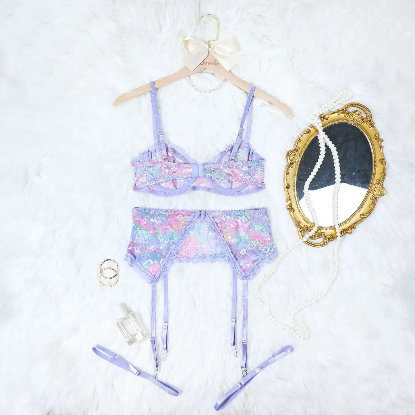 Lavender Dream: Flirty 3-Piece Lingerie Set ❤ 🌷