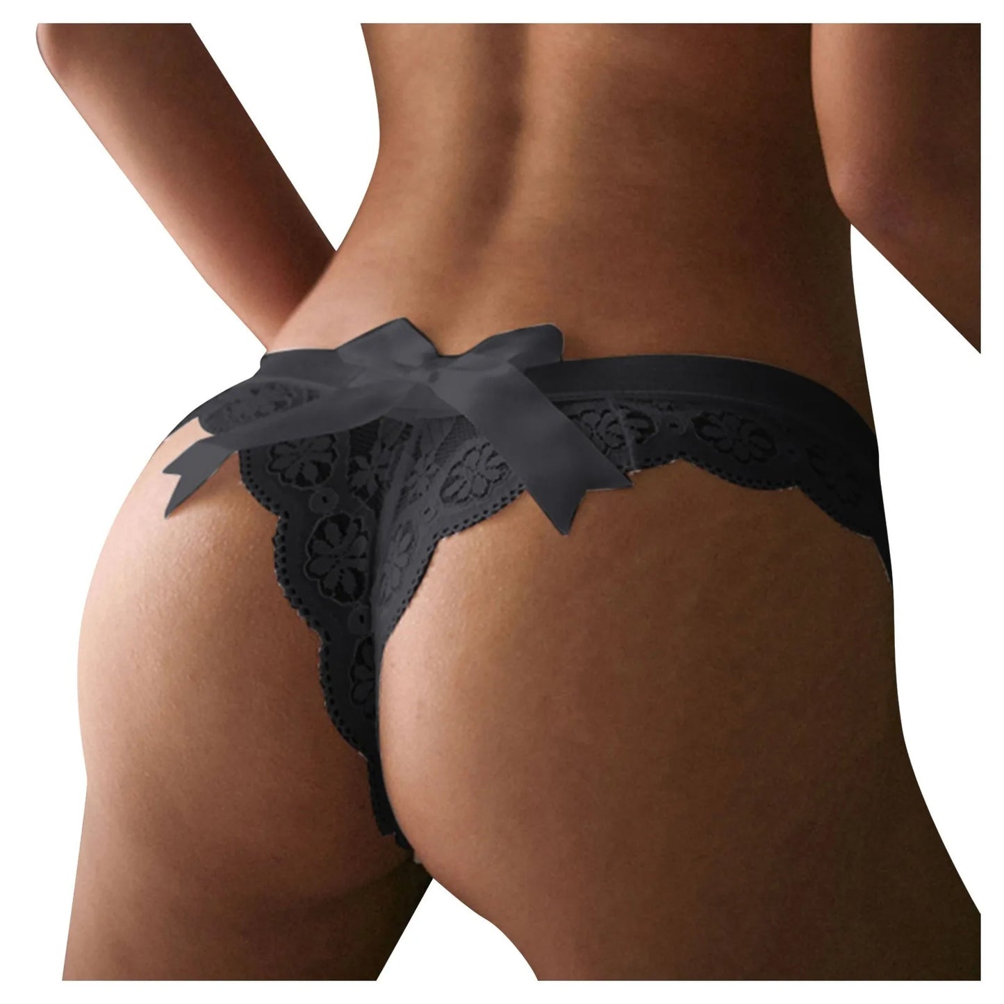 Bold & Beautiful: The Plus-Size Lace Bow Thong That Exudes Confidence