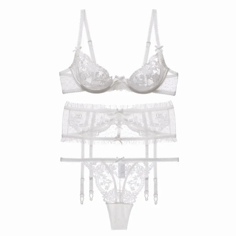 Parisian Allure: 3-Piece French Lingerie Set