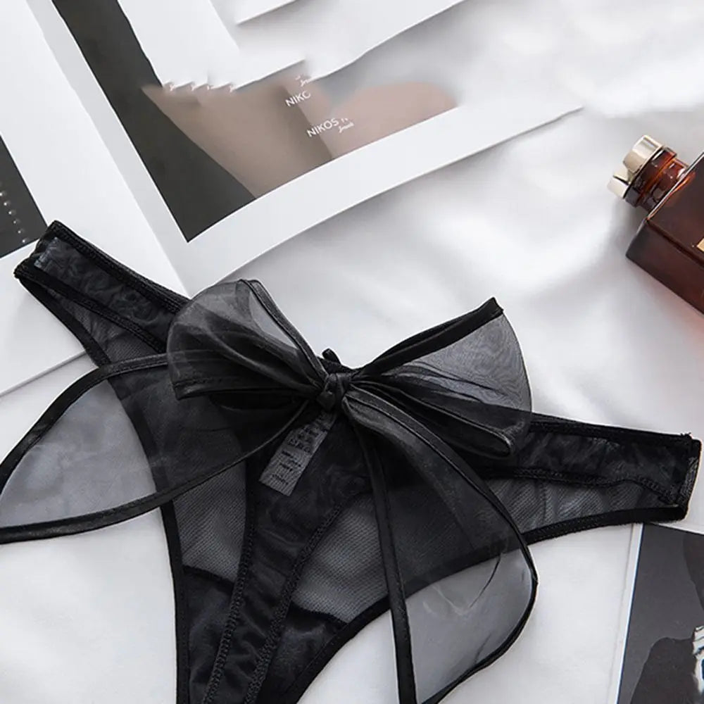 Tease with Every Tie: The Low-Waist Ribbon Thong That Seduces