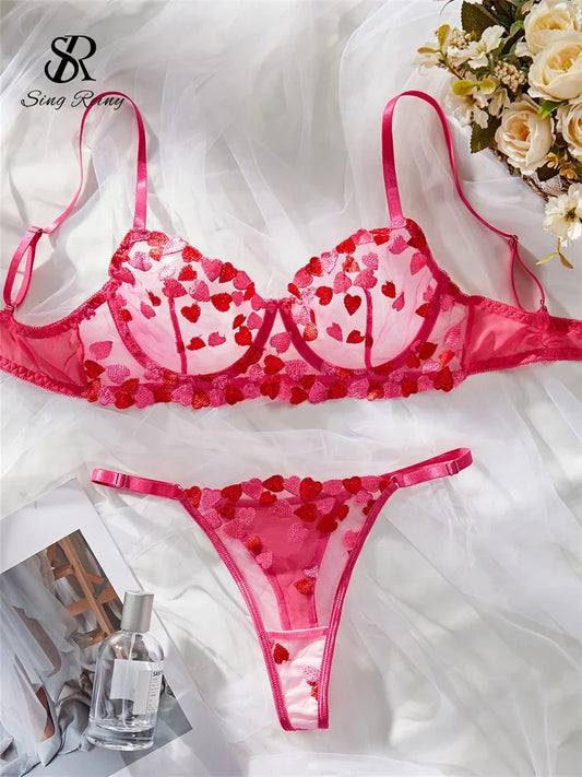 Rose Red Heart Set