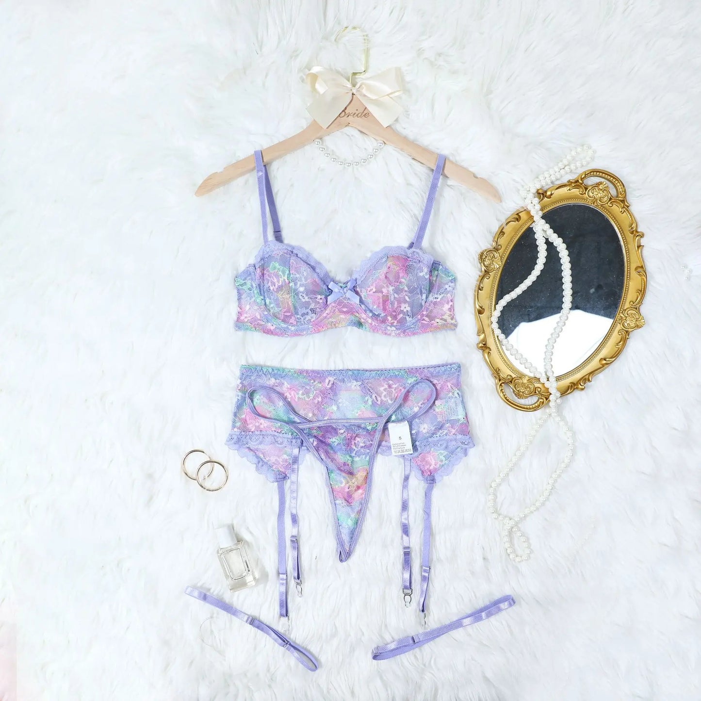 Lavender Dream: Flirty 3-Piece Lingerie Set ❤ 🌷