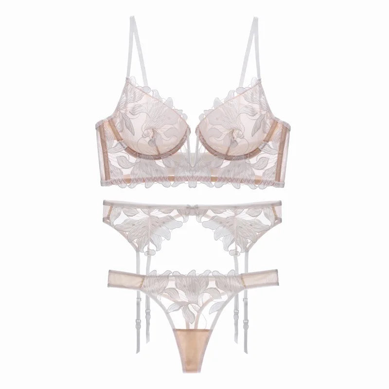 Parisian Allure: 3-Piece French Lingerie Set