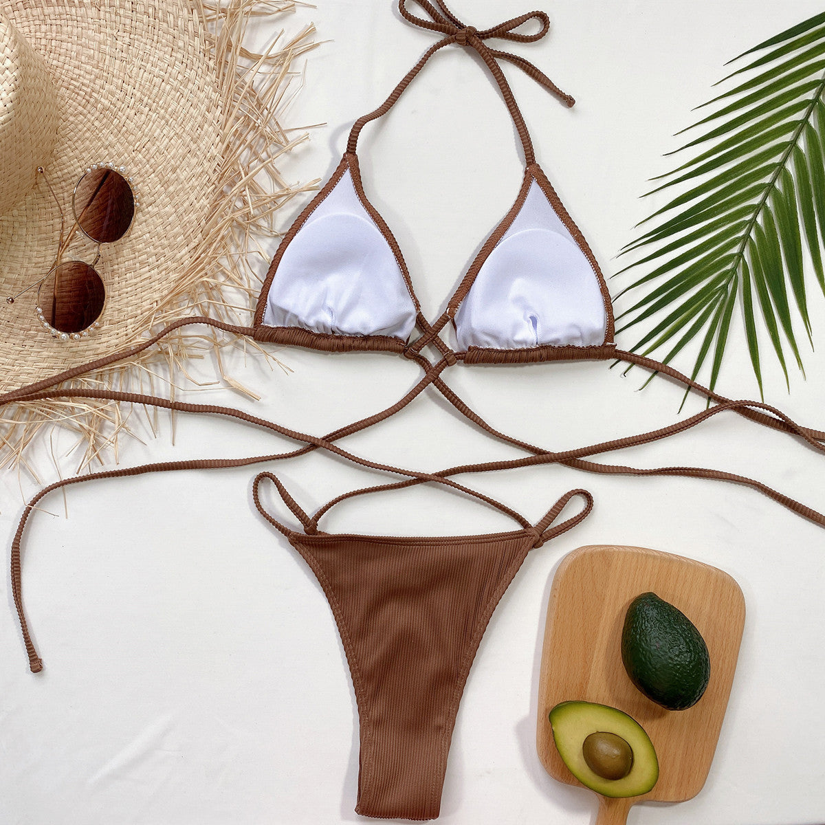 Ribbed for Desire: The Crisscross Bikini That Turns Up the Heat